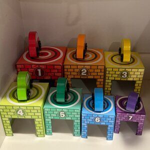 Melissa & Doug Nesting and Sorting Garages and Cars with 7 Garages & & Cars